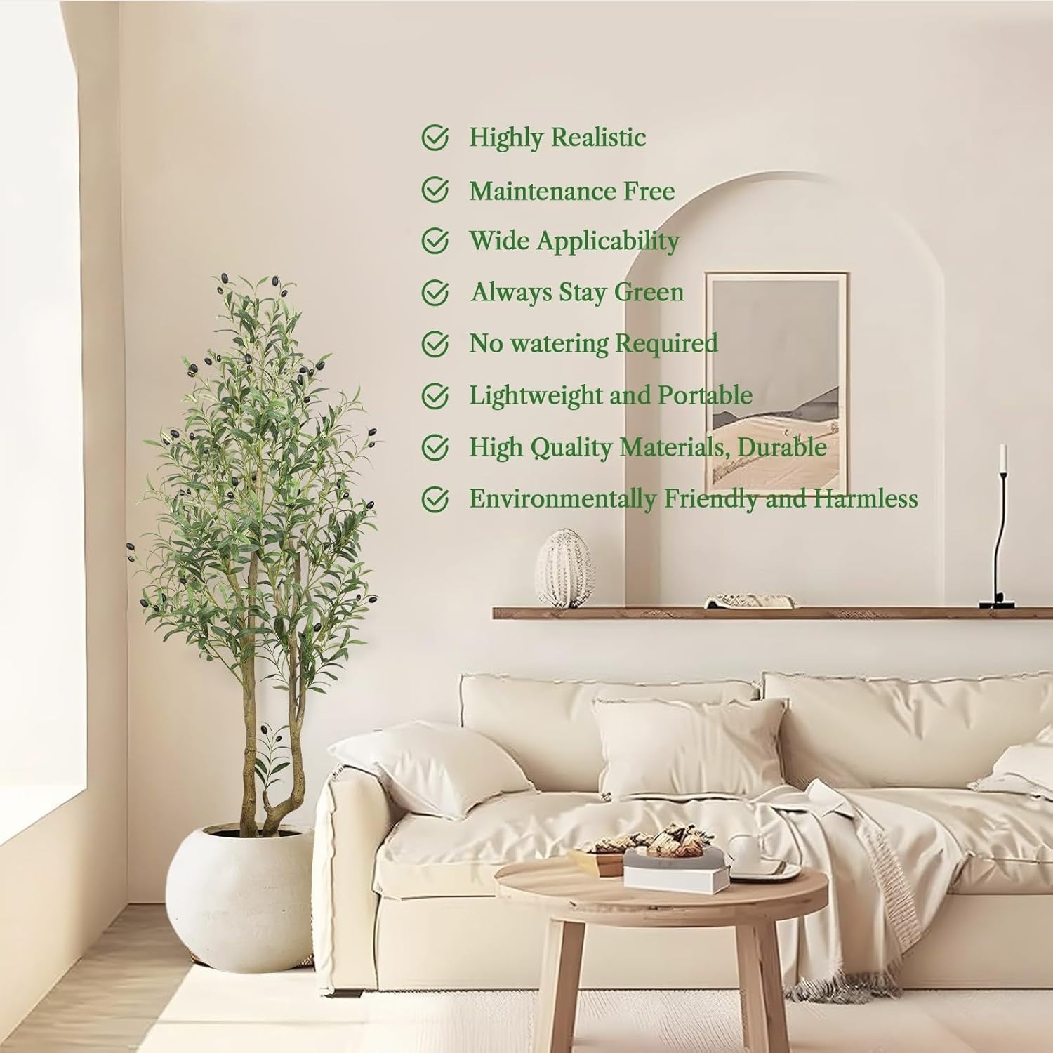 5ft Artificial Olive Tree with Curved Trunk & Pot Lifelike Indoor Outdoor Decor