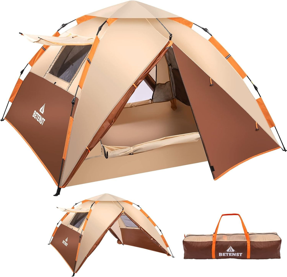 3 Person Pop Up Camping Tent Waterproof Double Layer