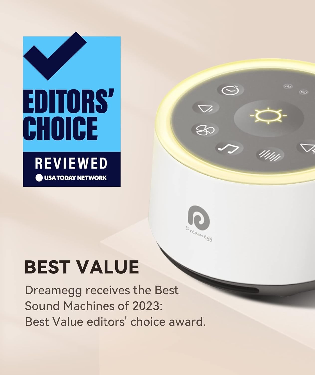 White Noise Machine for Baby & Adult, 24 Nature Sounds, Night Light