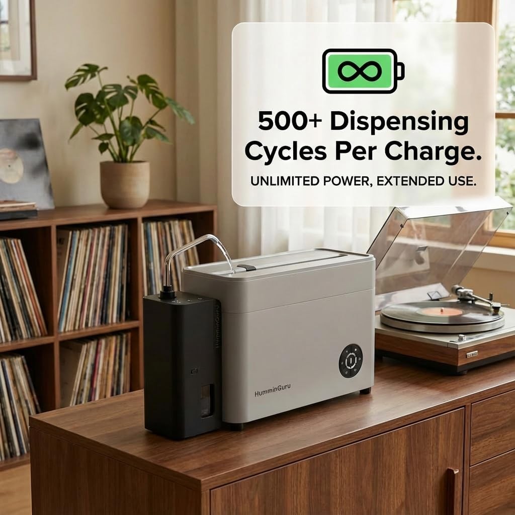 Ultrasonic Vinyl Record Cleaner Water Dispenser Built In Filtration