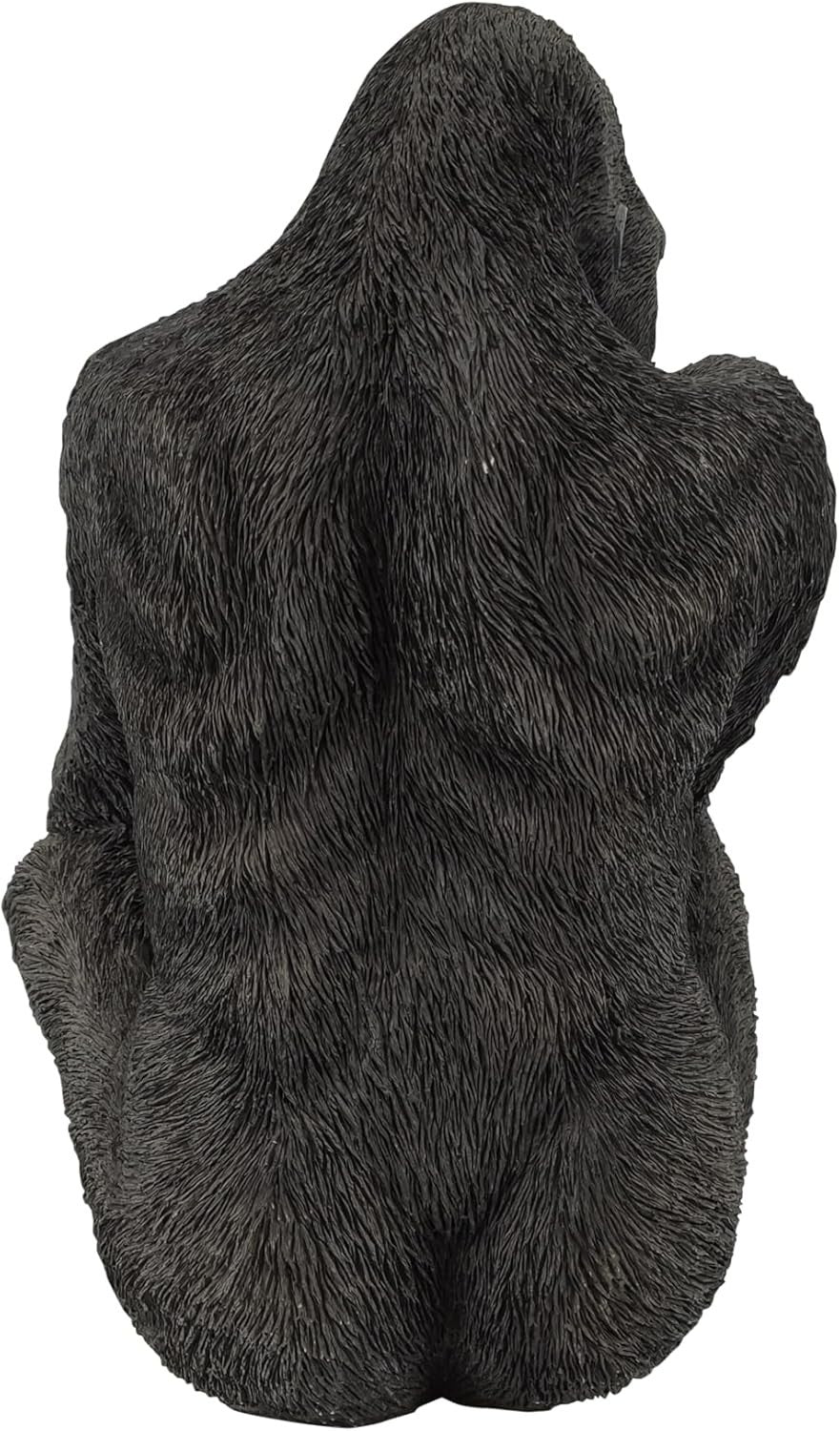Realistic Gorilla Garden Statue 15" Resin Weather-Resistant Outdoor Ornament