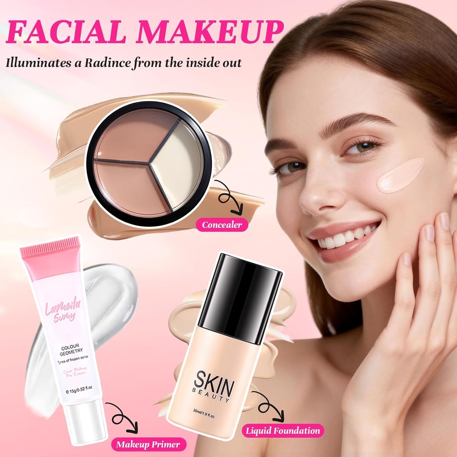All In One Makeup Kit Full Face Gift Set with Palette