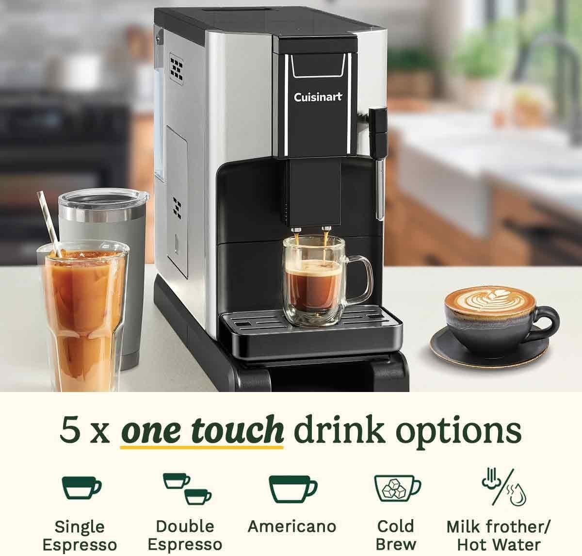 Bean to Cup Coffee Machine Grind & Brew 1.5L Auto Espresso Maker Milk Frother
