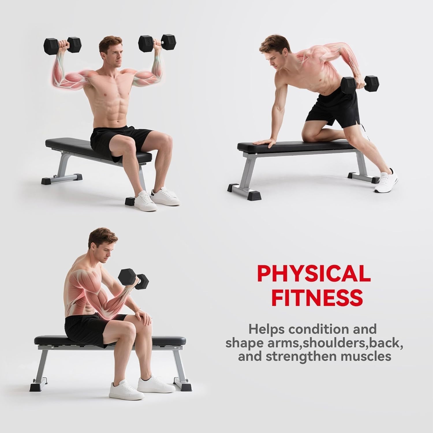 20kg Rubber Hex Dumbbell Single Anti Roll Steel Core Home Training