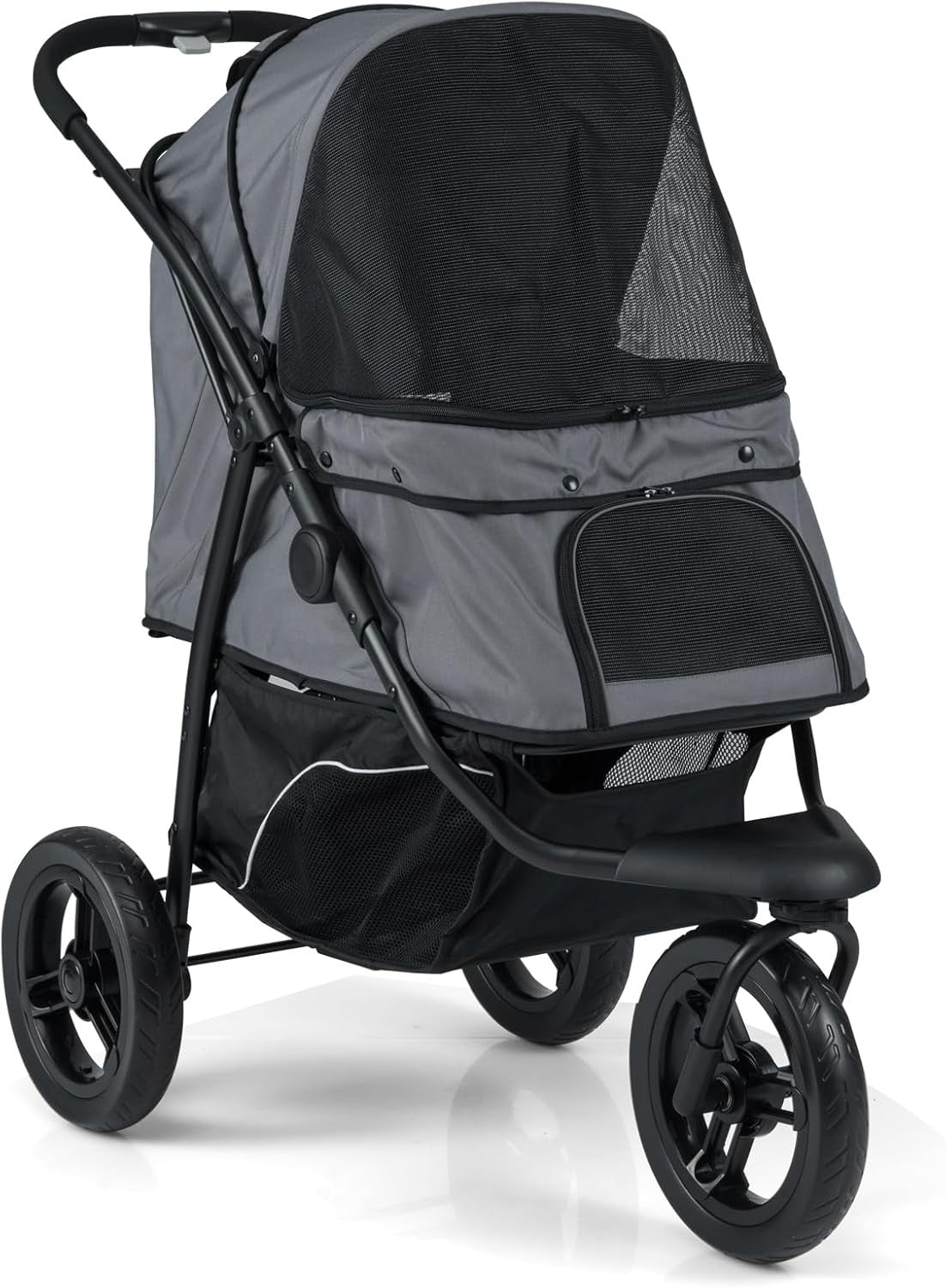 3 Wheel Pet Stroller for Small Medium Dogs Cats Foldable Travel Pushchair