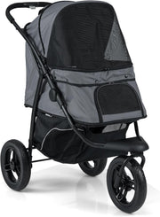 3 Wheel Pet Stroller for Small Medium Dogs Cats Foldable Travel Pushchair