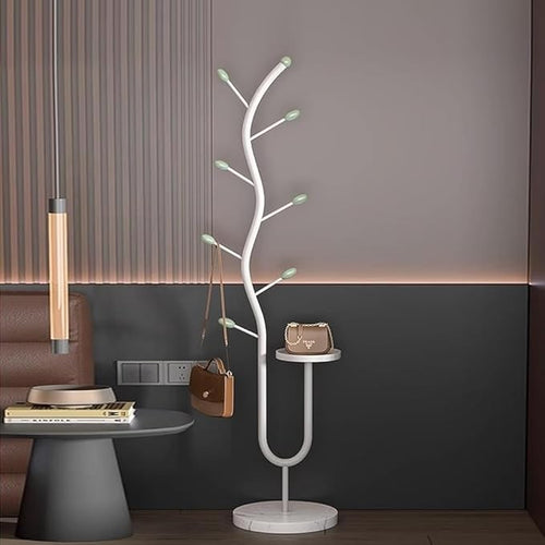 Modern White Metal Coat Rack Stand | Freestanding Tree Branch Hall Stand