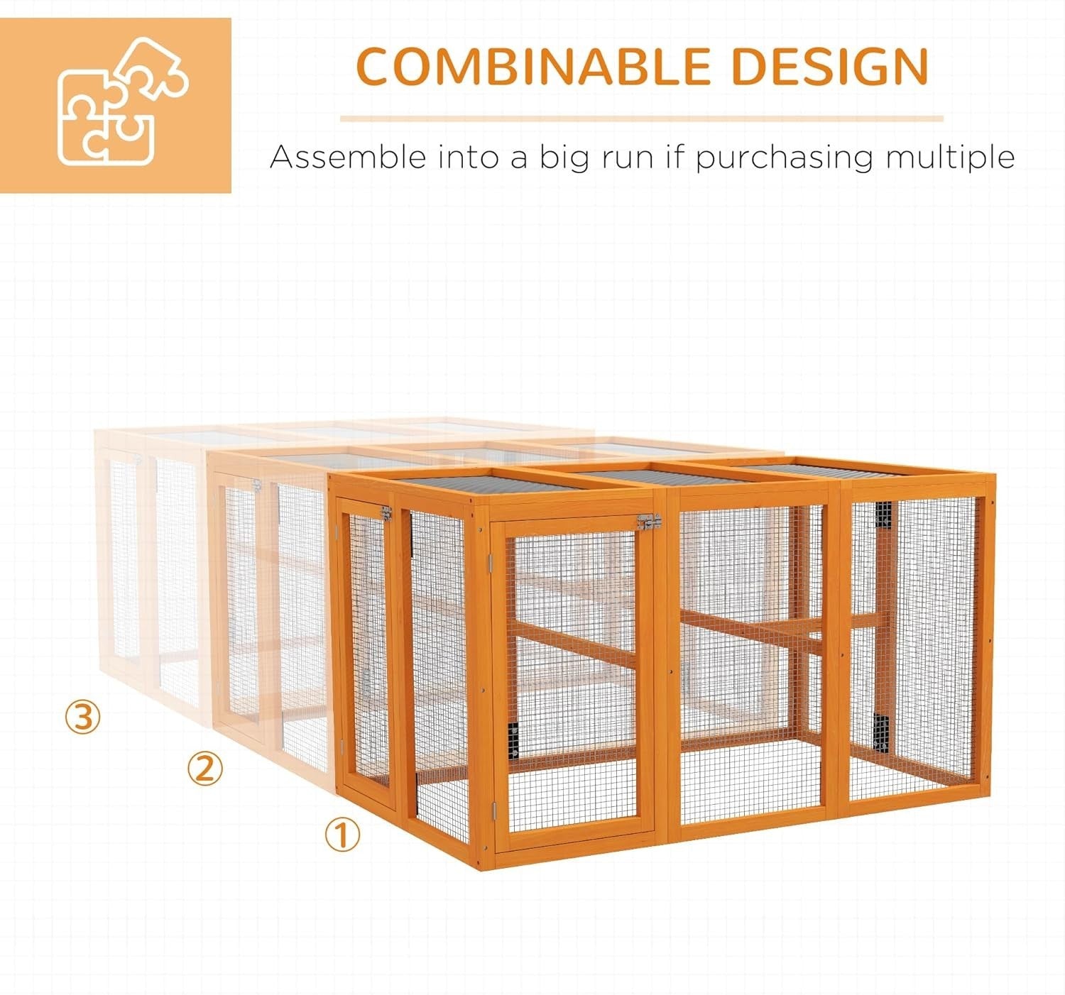 Wooden Chicken Coop Run 140cm Outdoor Hen House w Perches