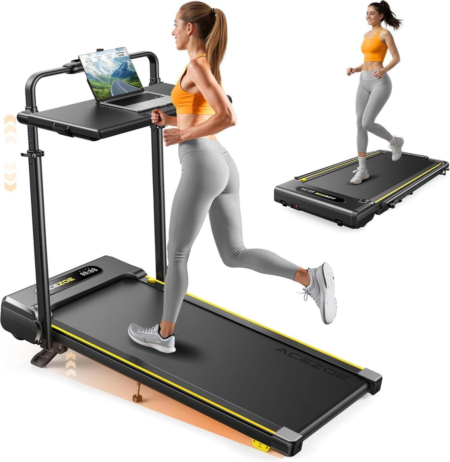Foldable Walking Treadmill 12KM/H 10% Incline Home Gym LED Remote