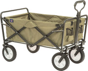 Folding Wagon Cart 150lb Load Heavy Duty Large Capacity Compact Green