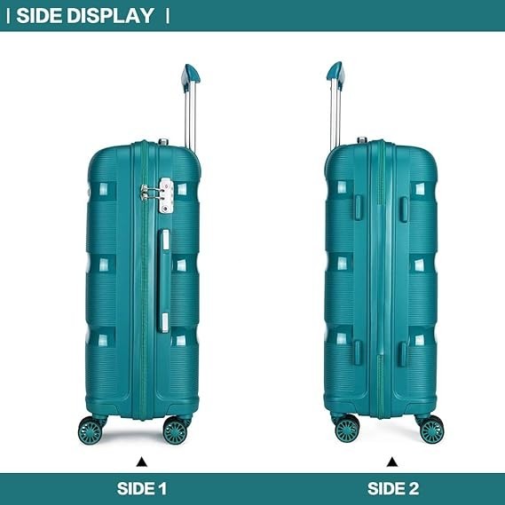 24 Inch Lightweight Hard Shell Suitcase PP 4 Spinner Wheels TSA Lock