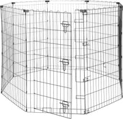 Extra Tall Dog Playpen with Door 107cm High Heavy Duty Metal Fence Indoor Outdoo