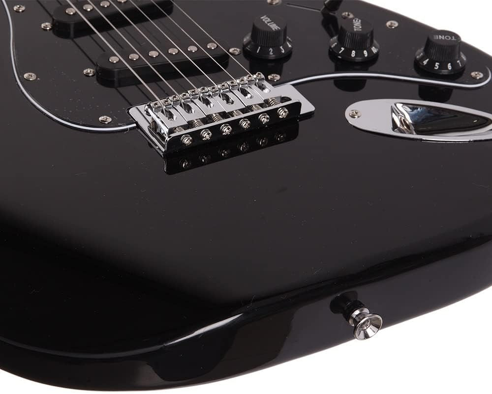 Full Size Electric Guitar Kit 20W Amp Black Beginner Pack