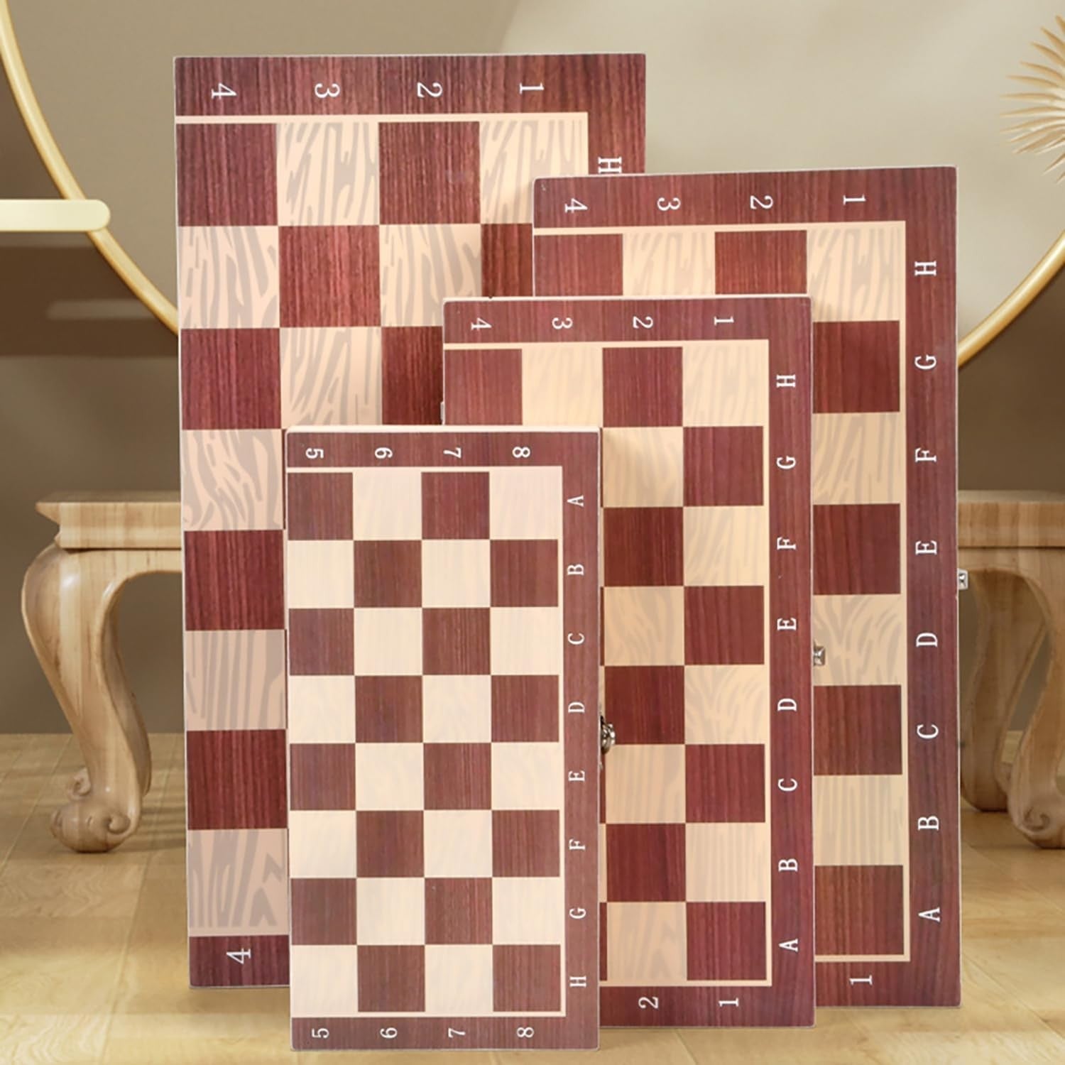 3 in 1 Wooden Chess Checkers Backgammon Set Folding Travel Board Game