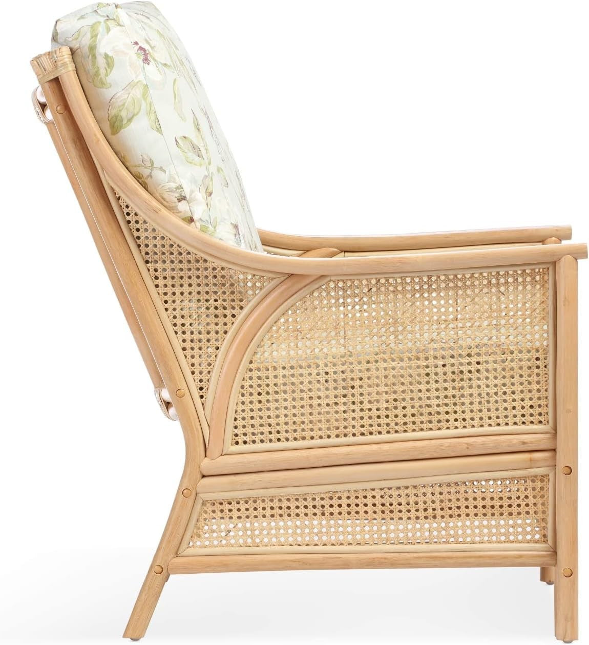 Classic Cane Conservatory Armchair Indoor Rattan Chair with Luxury Cushions