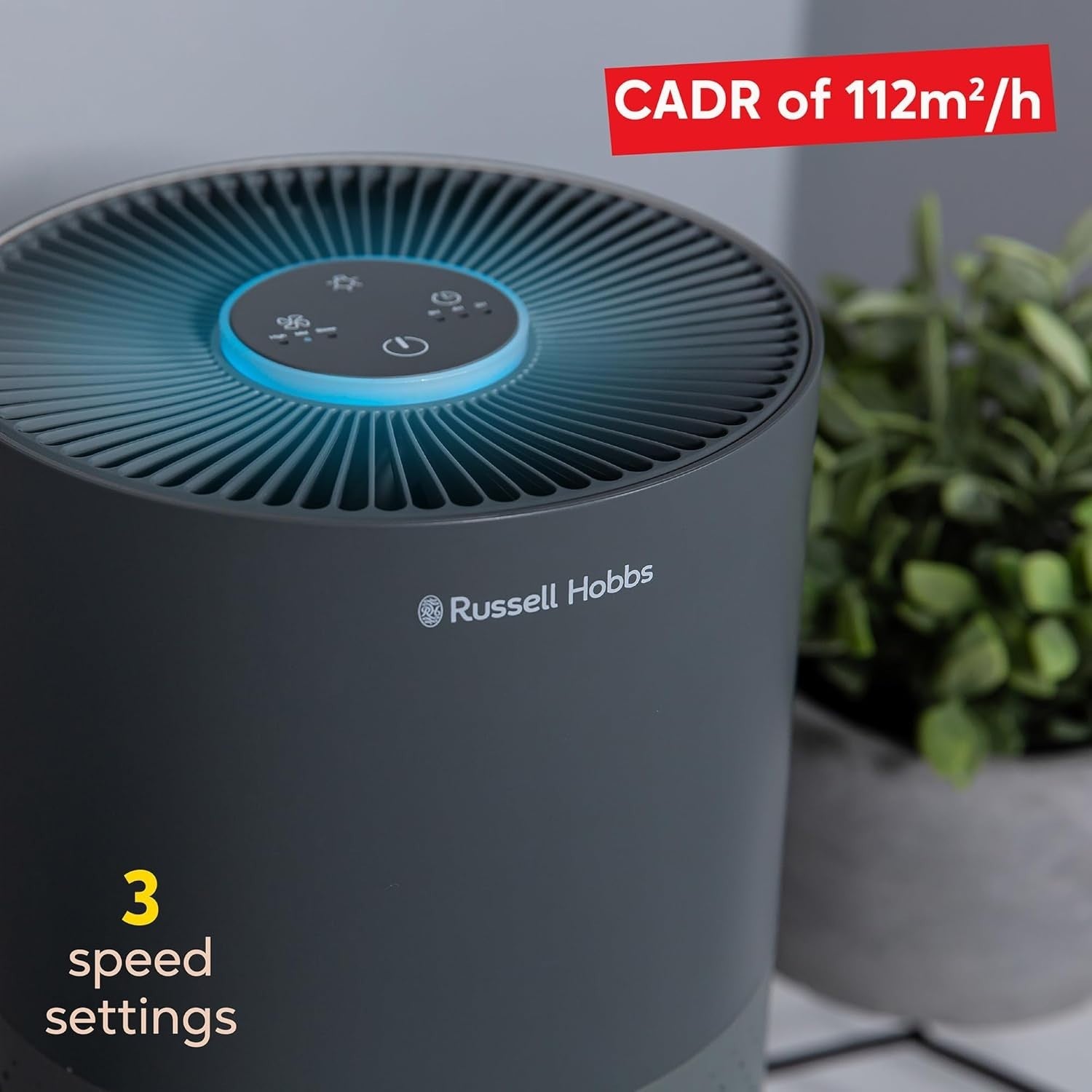 Ozone Free Compact Air Purifier HEPA Allergy Dust Smoke Quiet 14m²