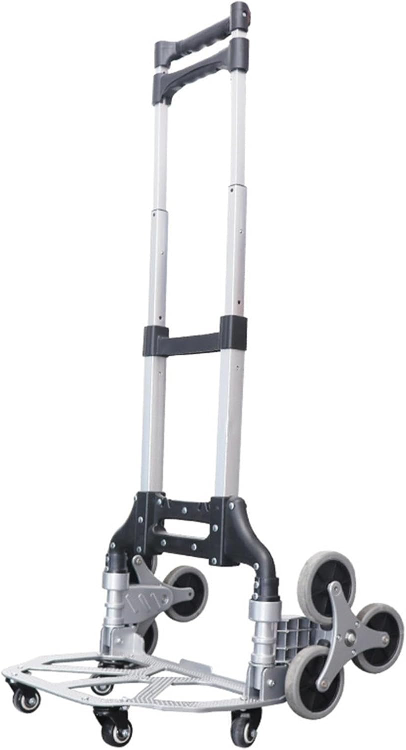 Aluminium Stair Climbing Sack Truck Folding Hand Trolley Adjustable Handle