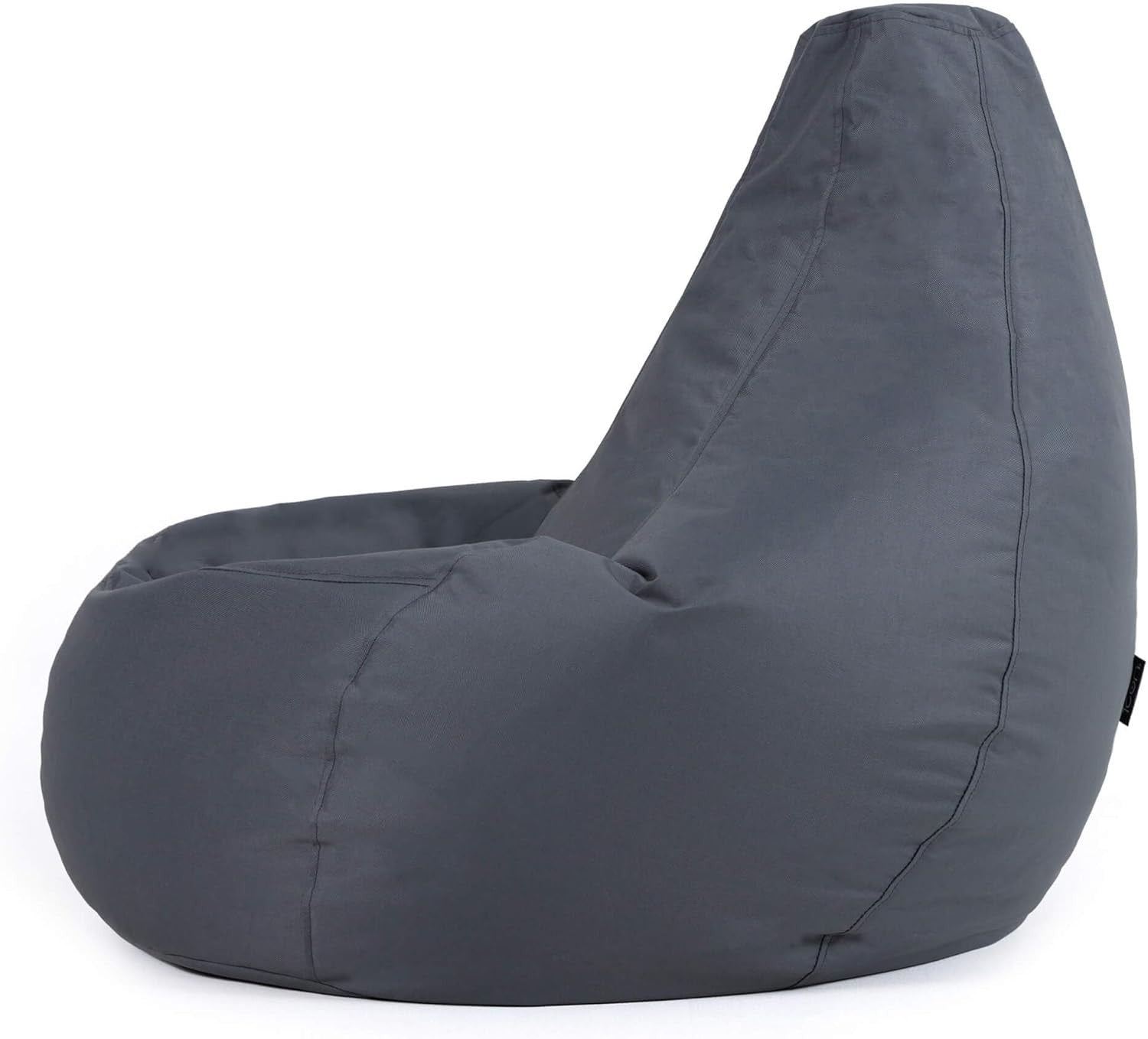 Water Resistant Recliner Bean Bag Chair Grey Indoor Outdoor Gaming