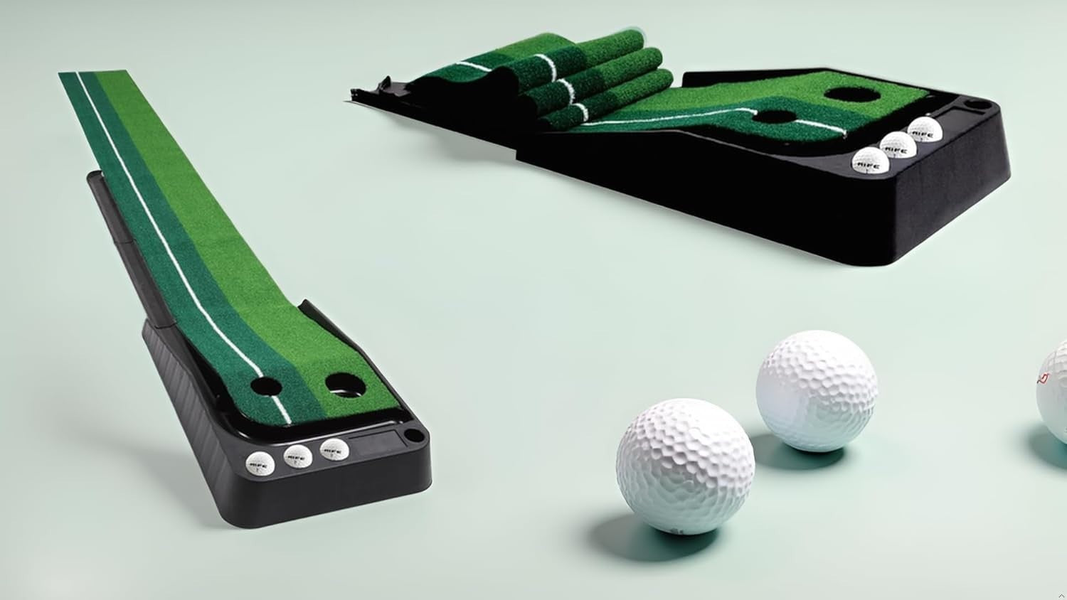 Indoor Golf Putting Mat Auto Ball Return 3m Training Green Home Office