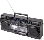 Retro Boombox Cassette CD Player DAB/FM Radio Bluetooth USB Black