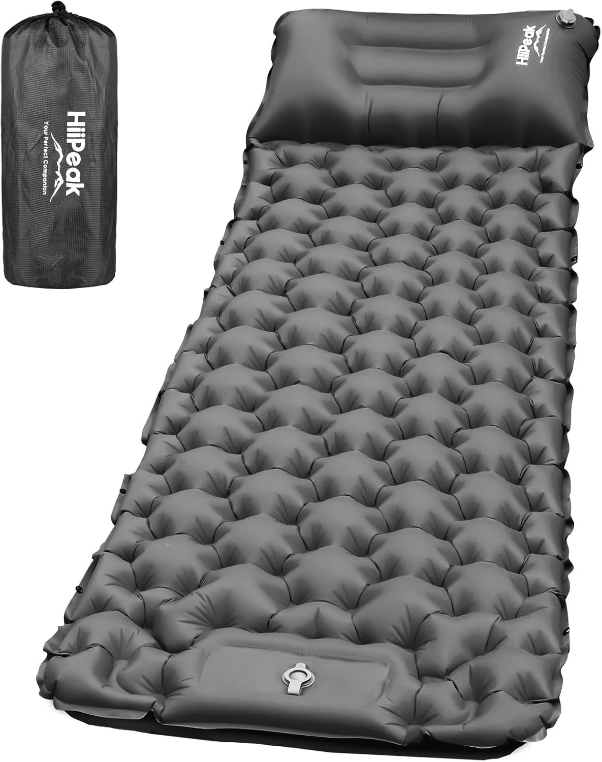 Ultralight Inflatable Camping Mat with Pillow 195x65x10cm for Outdoor Use