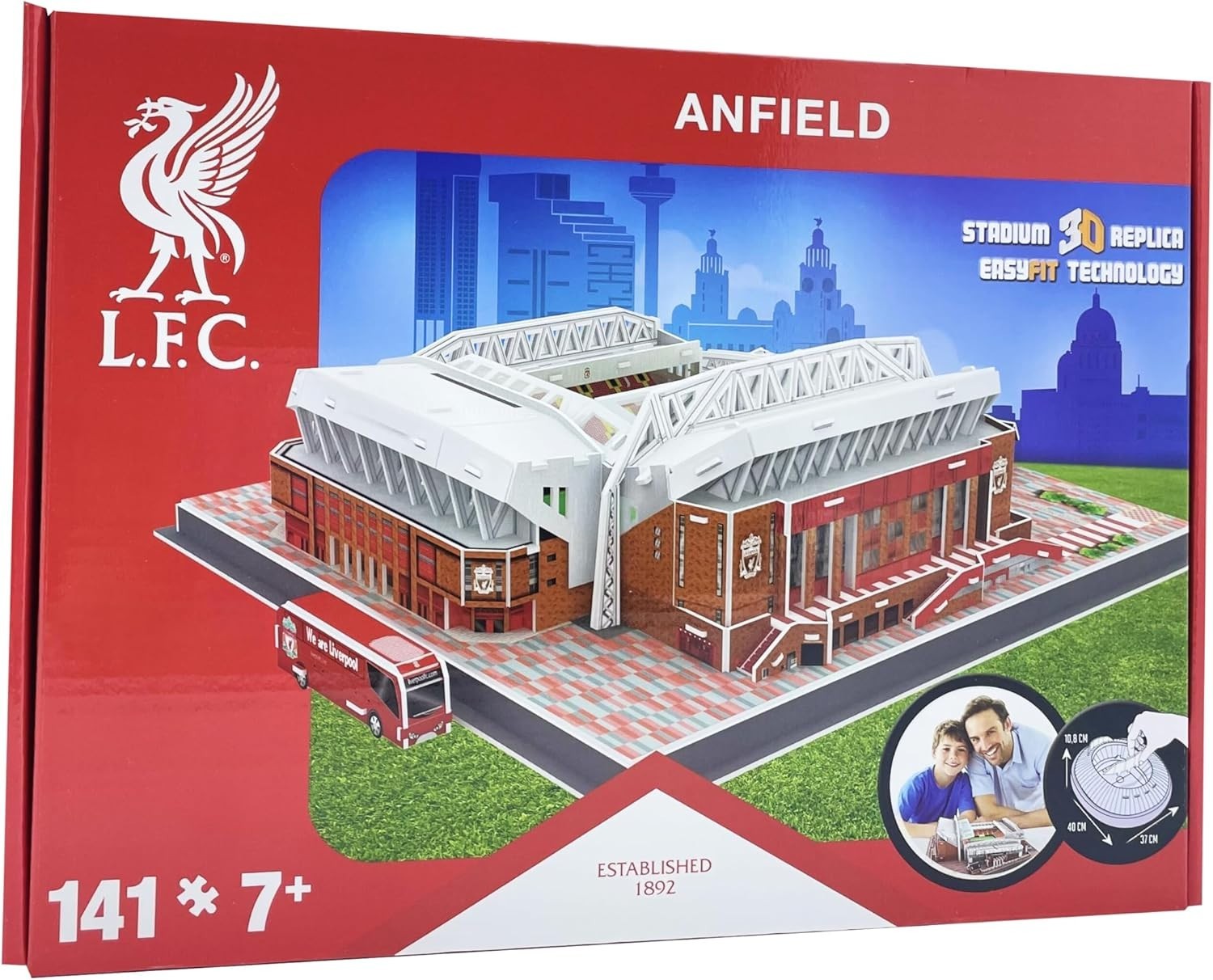 3D Football Stadium Puzzle 141 Piece Soccer Arena Model Kit Gift