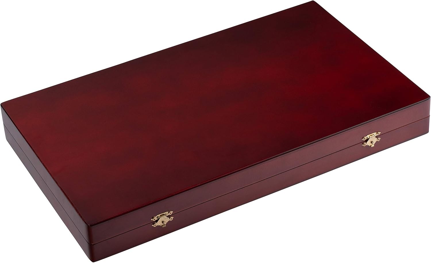Large Wooden Backgammon Set 57x48cm Folding Board with Dice Cups Case