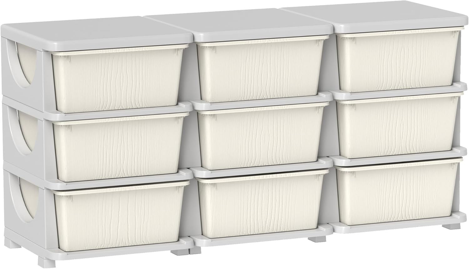 Kids 9-Drawer Storage Unit Toy Organizer Chest with Safe Rounded Corners