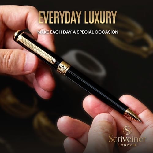Luxury Black Gold Ballpoint Pen ✨ Smooth Refillable Executive Writing Tool