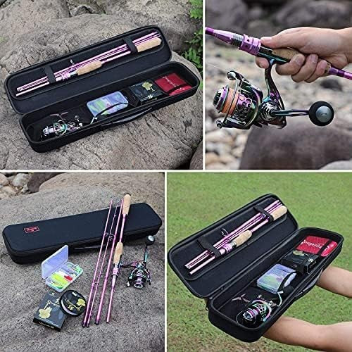 4-Section Carbon Fiber Fishing Rod & Reel Combo Kit with Accessories