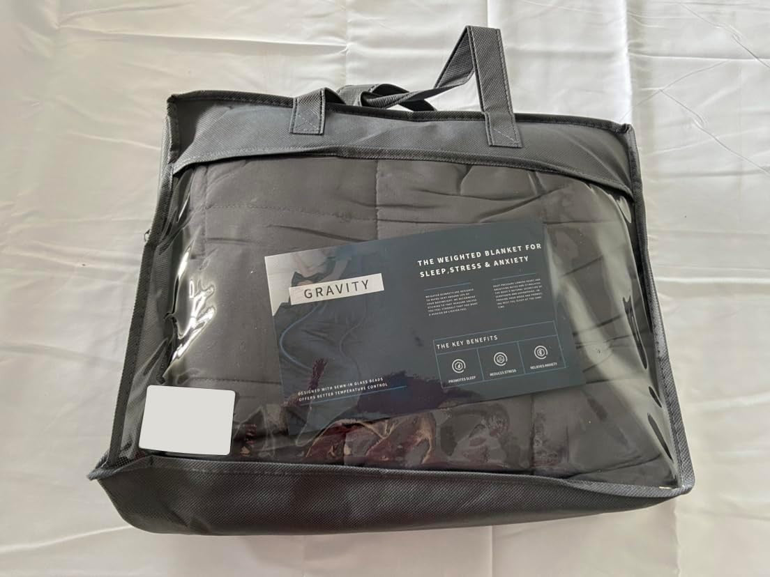 Weighted Blanket for Adults - Grey - 6kg 125x180cm - Stress & Sleep Relief