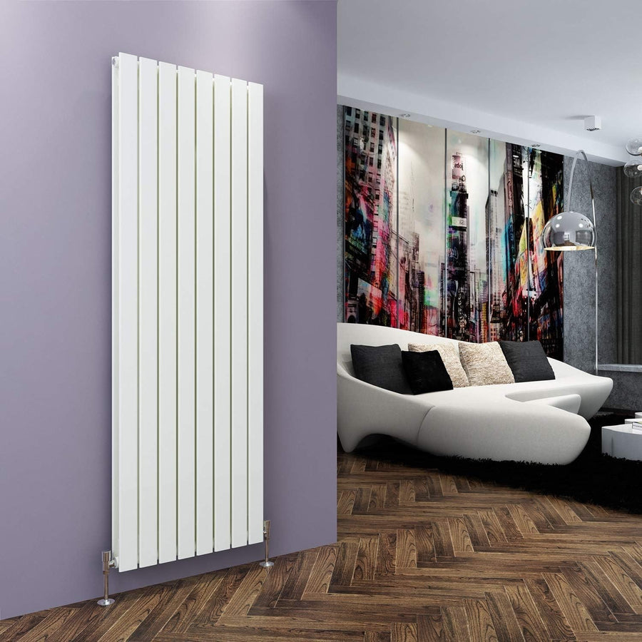 Vertical Column Designer Radiator White 1800x608mm Double Panel
