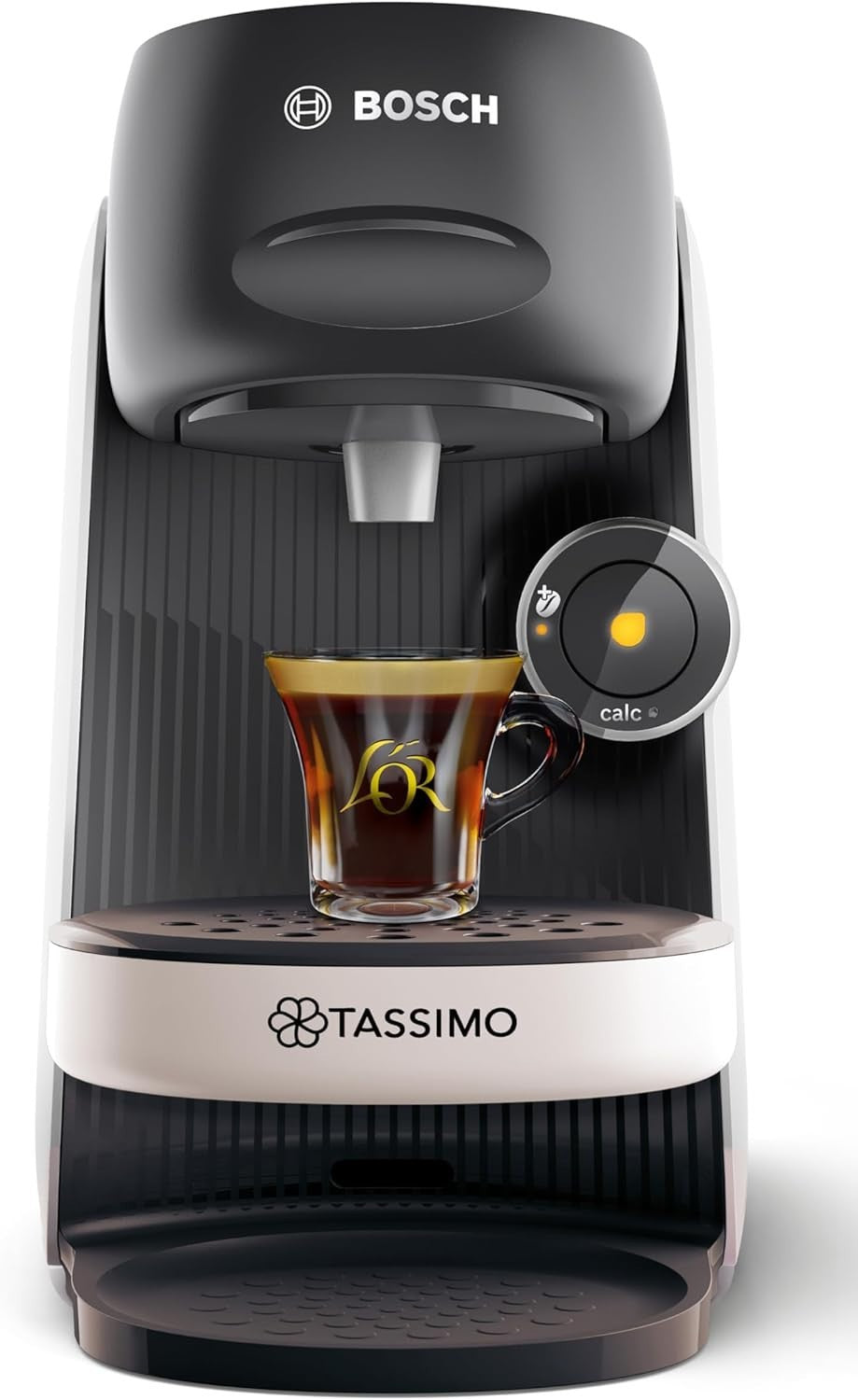 Pod Coffee Machine with Intensity Boost | One-Touch Brewing | Compact 0.7L White