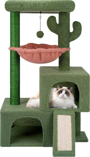 Cat Tree Tower with Condos Hammock Scratching Posts Indoor