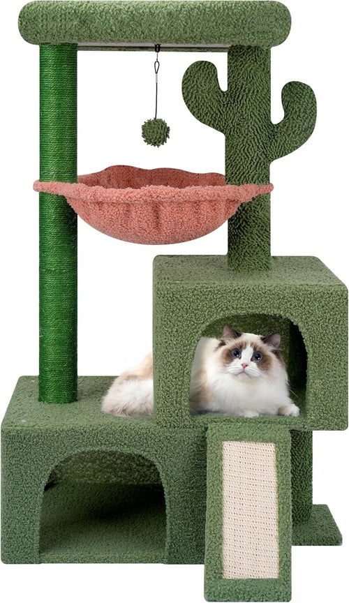 Cat Tree Tower with Condos Hammock Scratching Posts Indoor