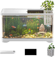 Small Aquarium Kit 1.5 Gallon Desktop Fish Tank w/ Basket Design