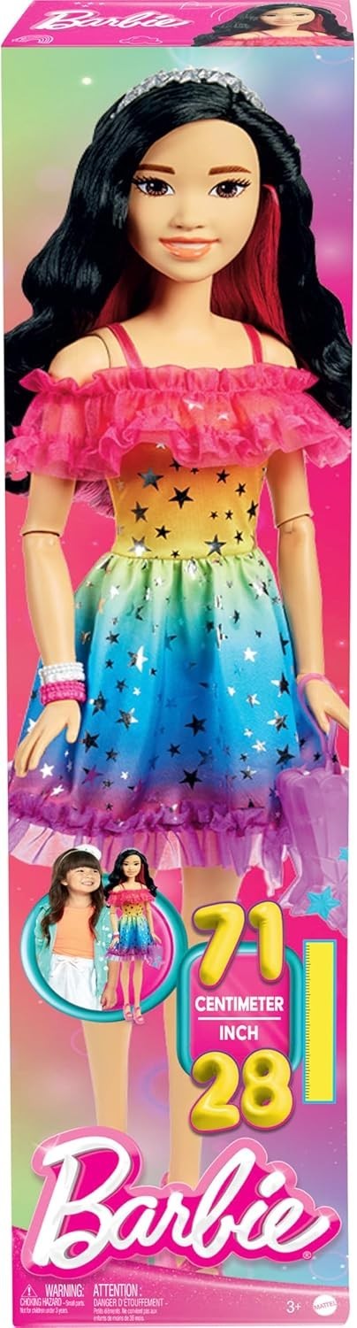 Large Fashion Doll 28in Rainbow Dress Styling Accessories Gift