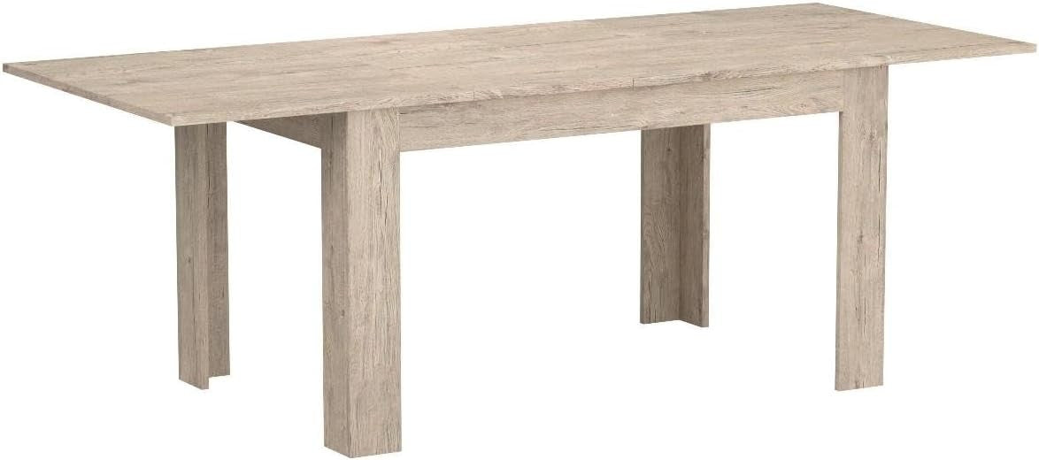 Extendable Dining Table oak 220cm Wood 6–8 Seater Modern Space Saver