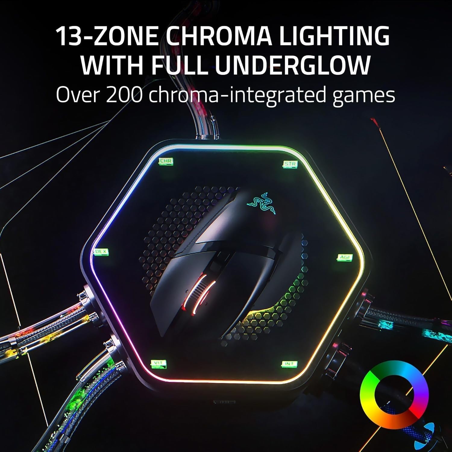 Pro Wireless Gaming Mouse 30K DPI RGB Tilt Wheel 11 Button Ergonomic