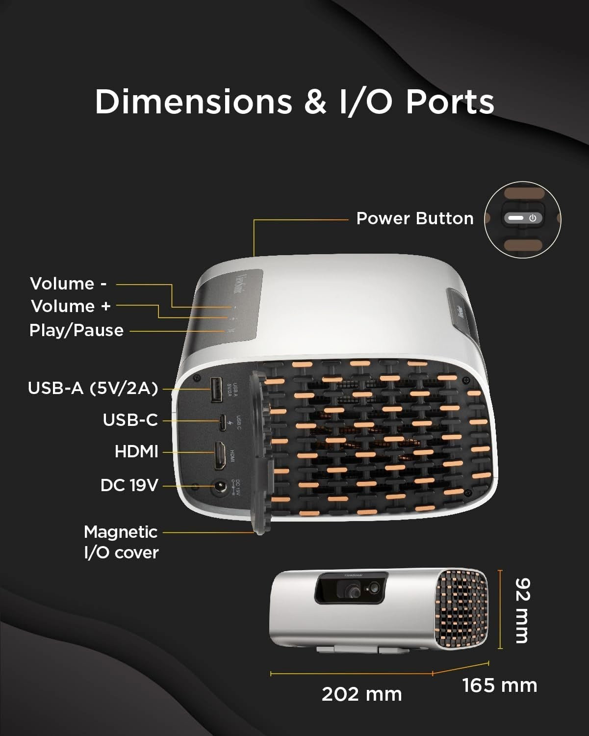 RGB Laser Smart Projector 1080P WiFi Bluetooth Auto Focus Portable