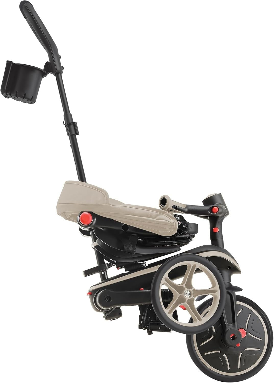 4 in 1 Foldable Trike Balance Bike Kids Ride On Canopy Taupe 1-5Y