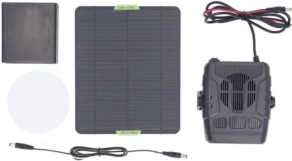 12V Portable Solar Chicken Coop Heater Warm Air Blower
