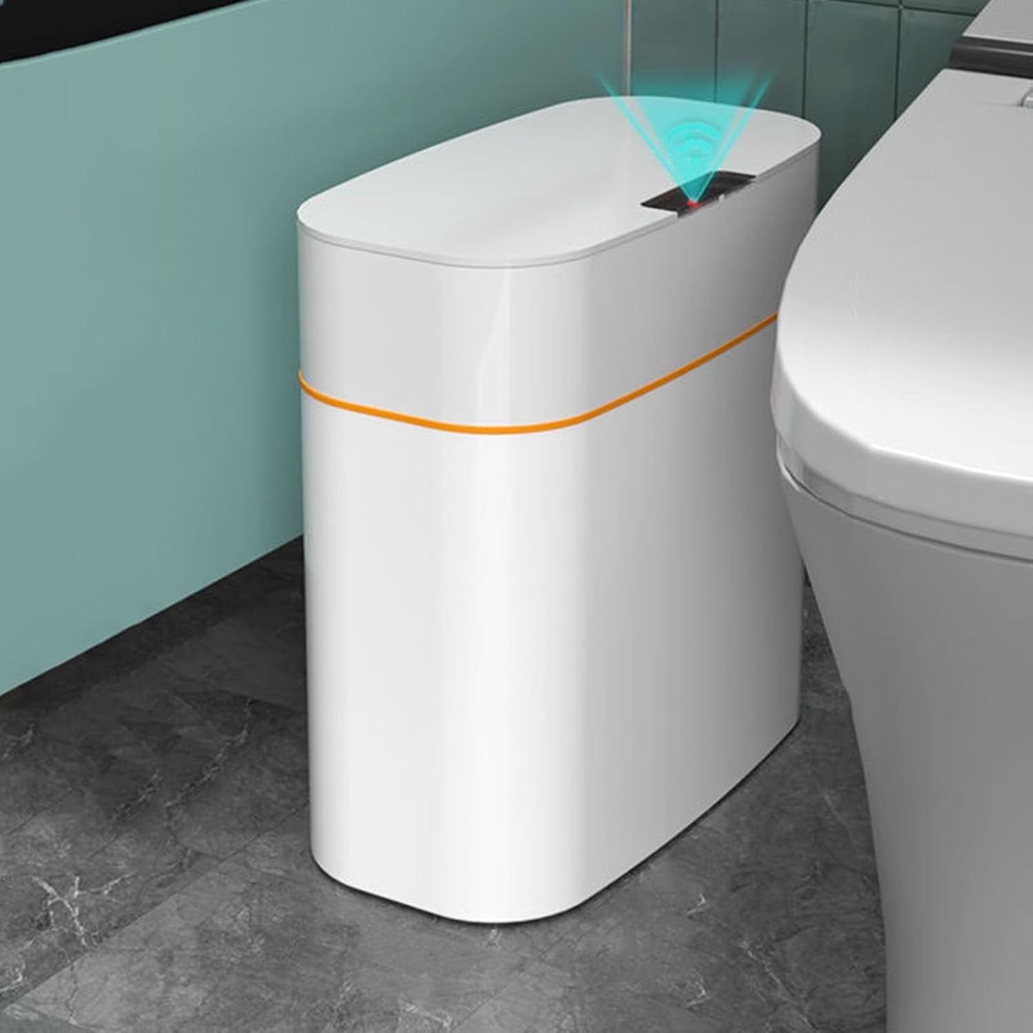 Automatic Touchless Bathroom Bin Slim Motion Sensor 13L White