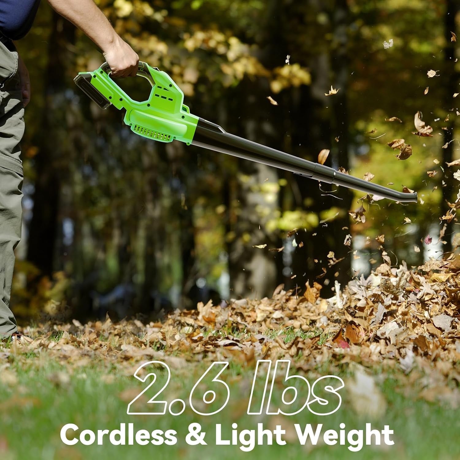 Cordless Leaf Blower 20V 135MPH Lightweight Handheld w/ Battery Charger