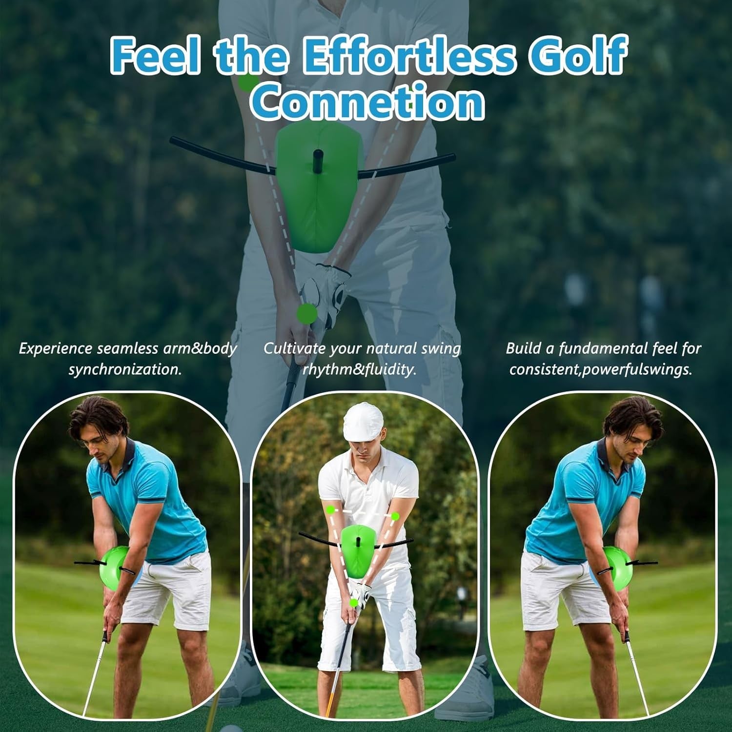 Golf Swing Training Aid Ball Improve Posture Arm Alignment