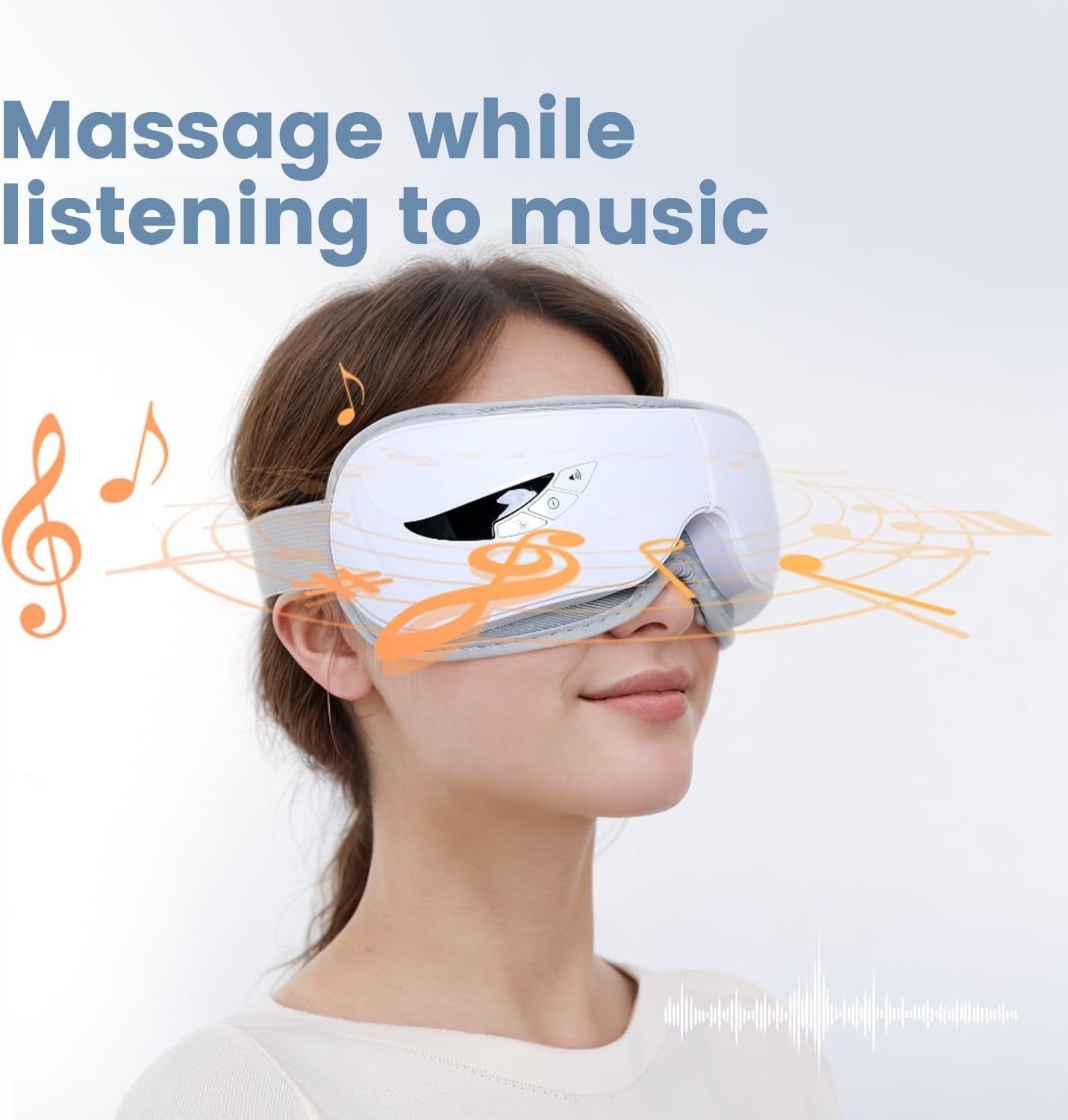 Heated Eye Massager Mask with Music 5 Modes Foldable