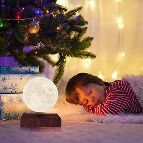 3D Printed Magnetic Levitating Moon Lamp 16 Color Floating LED