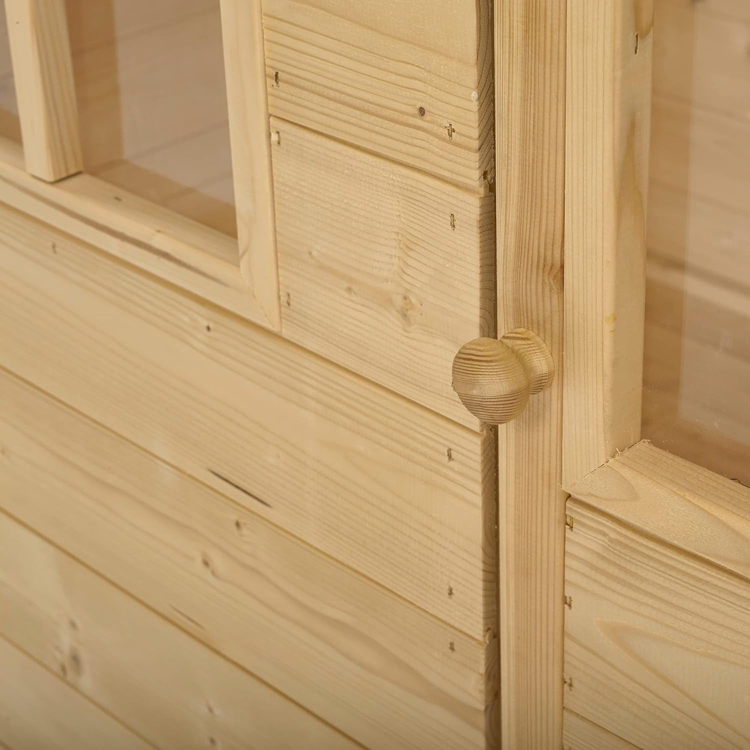 Wooden Kids Playhouse Outdoor Garden Wendy House w Veranda Floor Roof