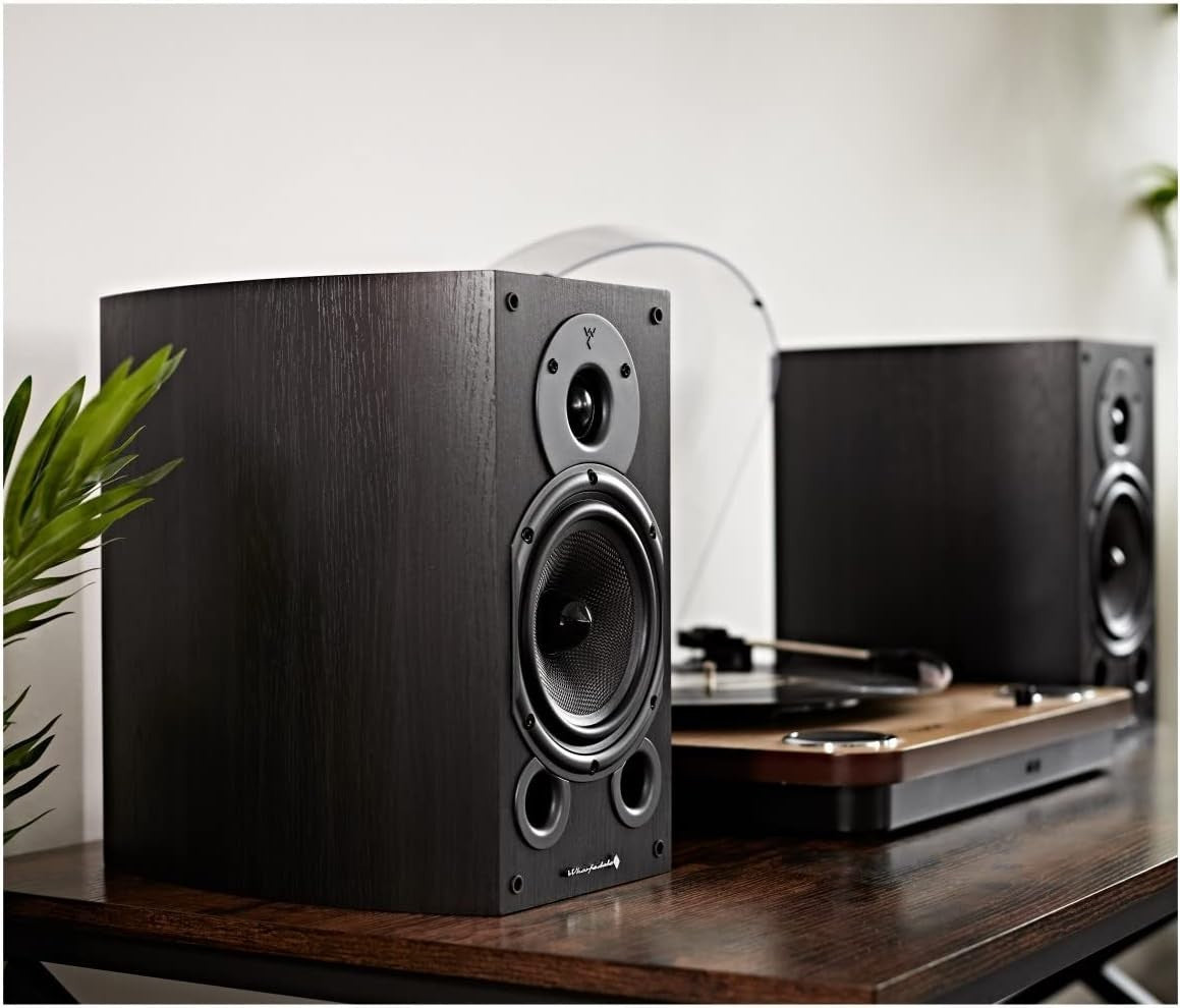 Wharfedale Diamond 9.1 100W Bookshelf Speakers Pair Black HiFi Audio