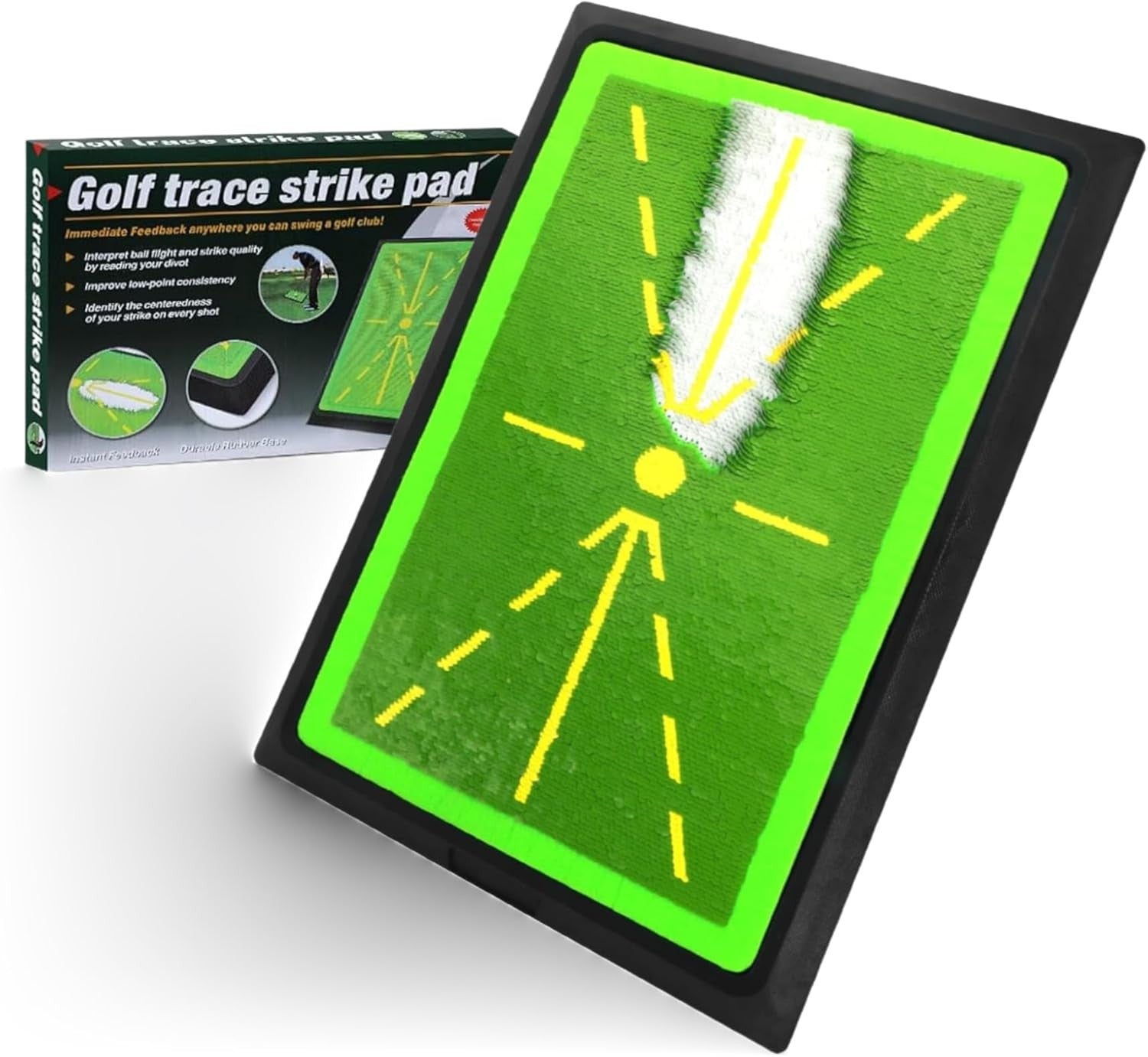 Golf Swing Practice Mat 44x30cm Anti-Slip Swing Path Trainer